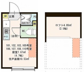 ハーモニーテラス豊島Ｖの物件間取画像